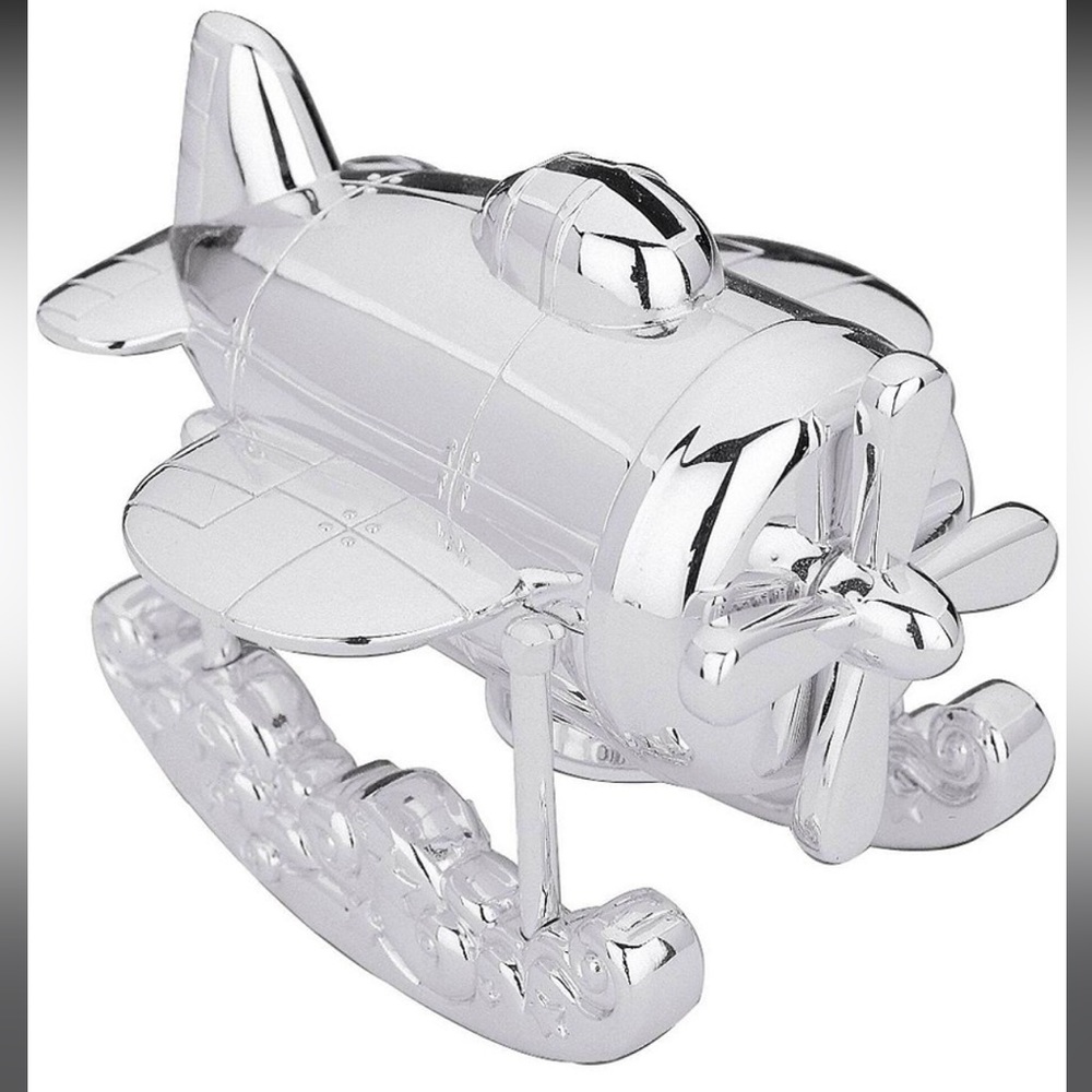 Reed & Barton Zoom Zoom Airplane Coin Bank